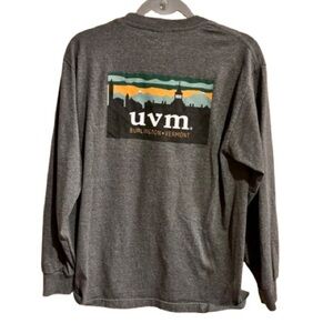 University of Vermont Burlington Charcoal Long Sleeve Men's Tee Size M